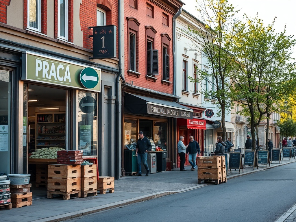 Grafika symbolizująca oferty pracy PUP w Sochaczewie, prezentująca możliwości zatrudnienia